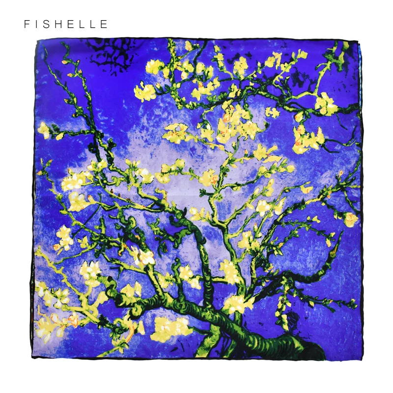 Oil painting apricot flower silk small square scarf female spring and autumn 100% real silk scarf hijab shawl ladies
Oil painting apricot flower silk small square scarf female spring and autumn 100% real silk scarf hijab shawl ladies