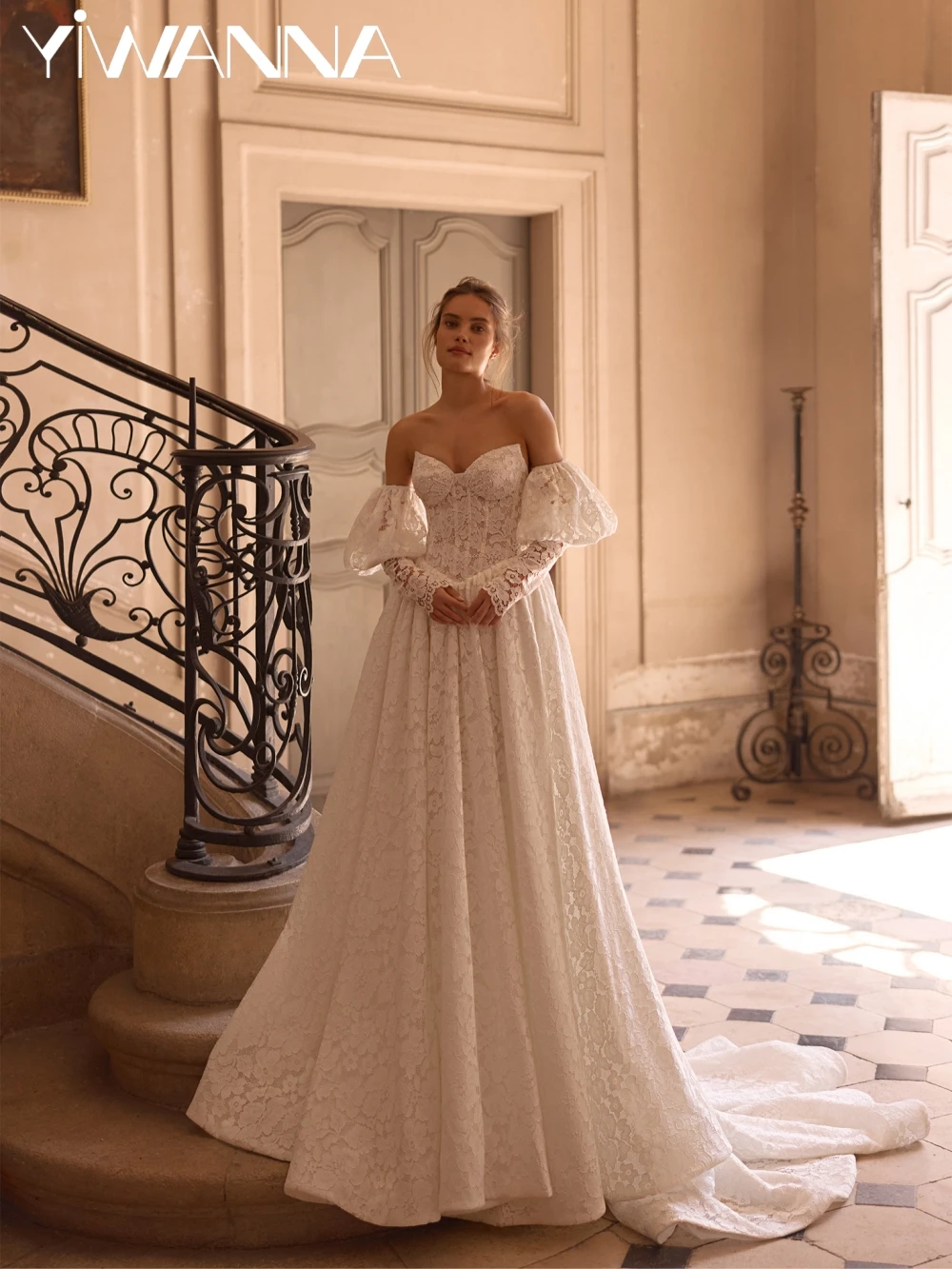 New Arrival A-line Lace Long Wedding Dress Detachable Sleeve Shiny Pearls Bridal Gown Customized Backless Dresses For Bride
New Arrival A-line Lace Long Wedding Dress Detachable Sleeve Shiny Pearls Bridal Gown Customized Backless Dresses For Bride