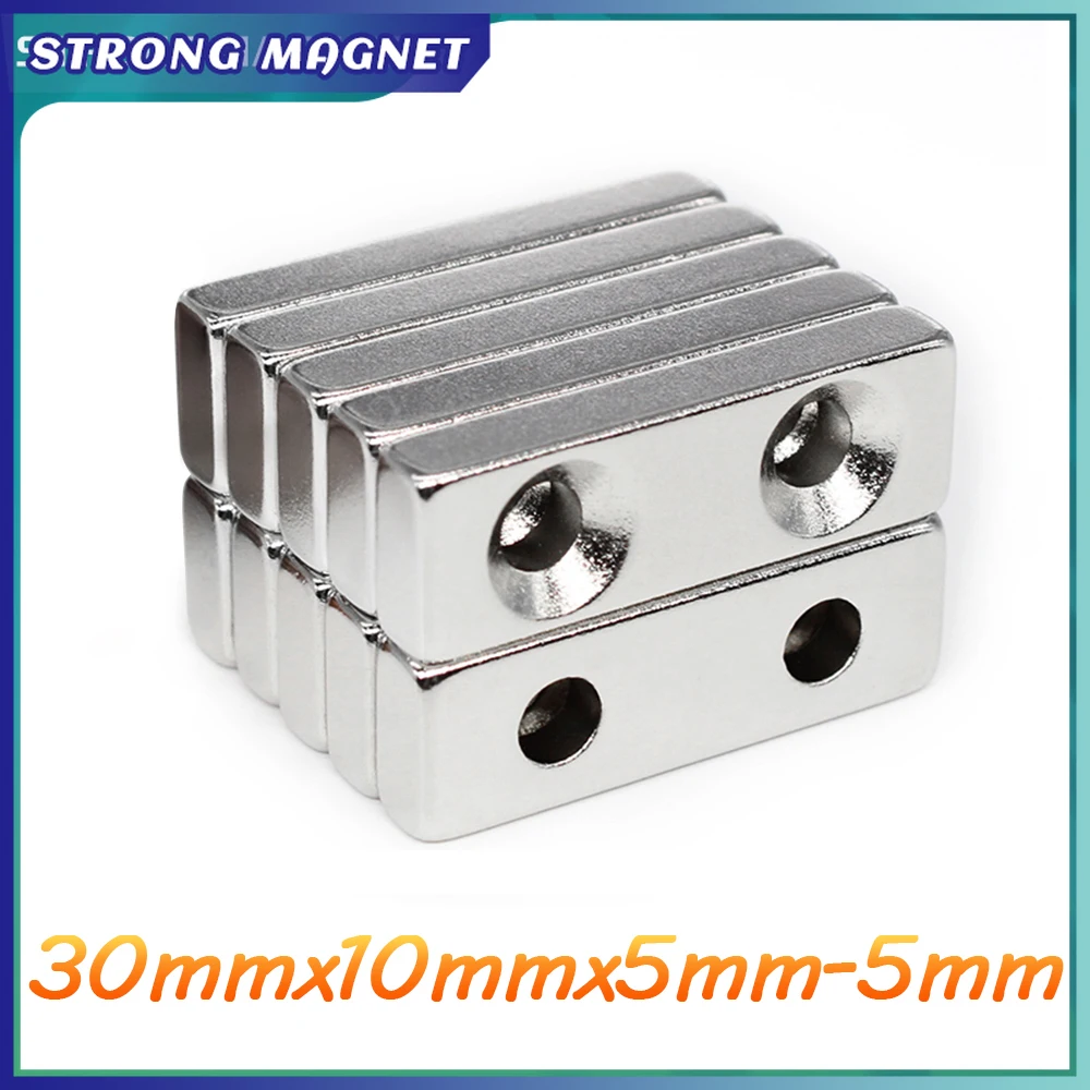 2/5/10/15/20/50PCS 30x10x5-5mm Neodymium Magnet Countersunk Hole 5mm Block Rectangular Powerful Strong Magnetic Magnet 30*10*5-5
2/5/10/15/20/50PCS 30x10x5-5mm Neodymium Magnet Countersunk Hole 5mm Block Rectangular Powerful Strong Magnetic Magnet 30*10*5-5