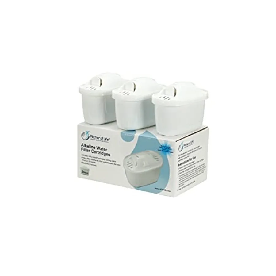 Pitcher of Life Alkaline Pitcher Replacement Water Filters - by s Pack of 3
Pitcher of Life Alkaline Pitcher Replacement Water Filters - by s Pack of 3