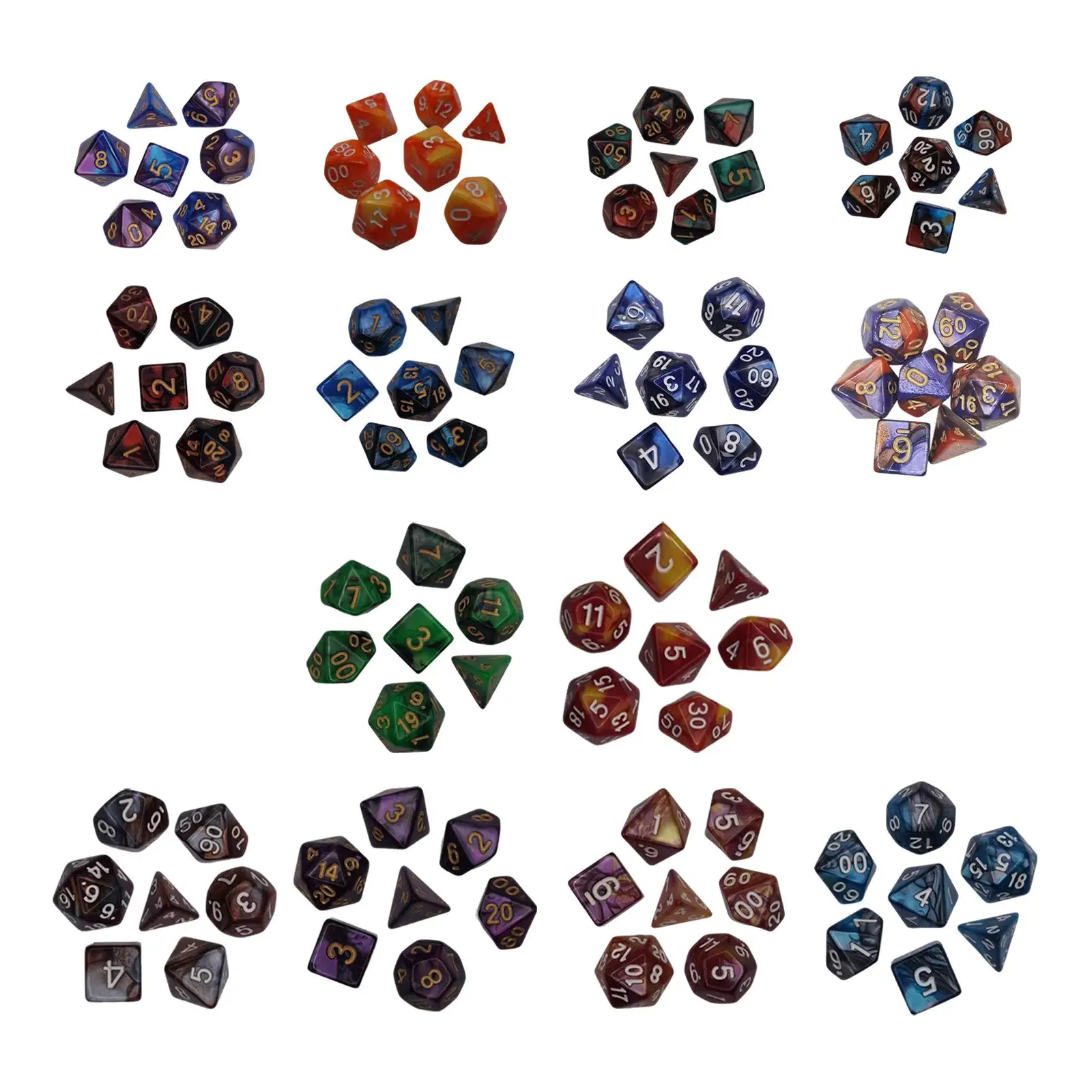 7x Polyhedral Dices Set Collectibles D4-d20 Polyhedron Dice for Card Game
7x Polyhedral Dices Set Collectibles D4-d20 Polyhedron Dice for Card Game