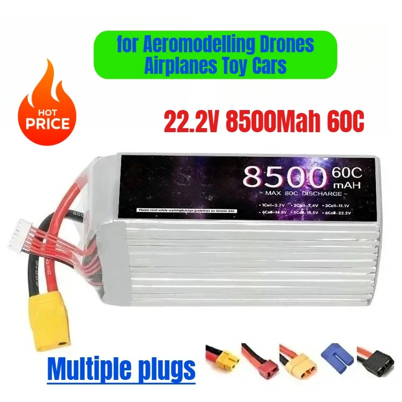 22.2V 8500Mah 60C Lipo Battery Rechargeable for Aeromodelling Drones Airplanes Toy Cars
22.2V 8500Mah 60C Lipo Battery Rechargeable for Aeromodelling Drones Airplanes Toy Cars