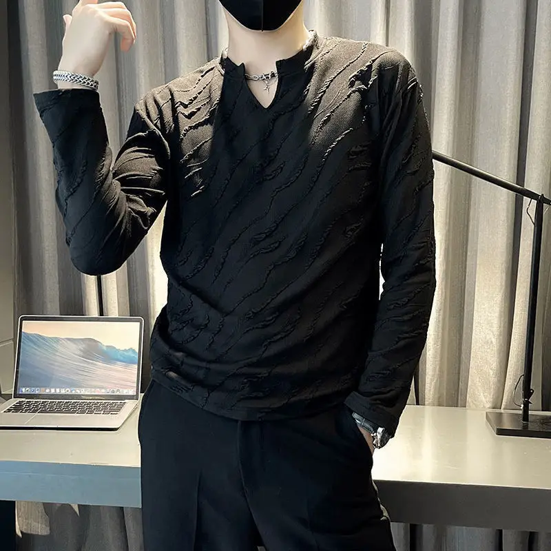 V Neck Men's T-shirts One Piece Y2k Sweatshirt Clothes Full Sleeve Japan Spring High Quality Aesthetic Emo Black Male Pullover
V Neck Men's T-shirts One Piece Y2k Sweatshirt Clothes Full Sleeve Japan Spring High Quality Aesthetic Emo Black Male Pullover