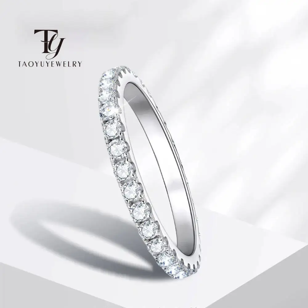 TY 2mm D Color Moissanite Ring 925 Sterling Sliver Solid White Gold Starlight Eternity Band Wedding Engagement Rings For Women
TY 2mm D Color Moissanite Ring 925 Sterling Sliver Solid White Gold Starlight Eternity Band Wedding Engagement Rings For Women