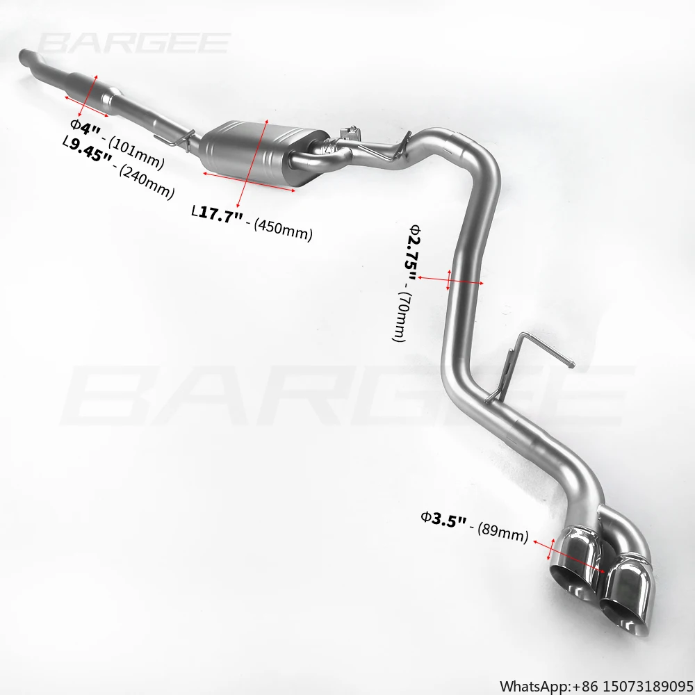 Выхлопная система Bargee Performance Exhaust Muffler Pipes EXHAUST CATBACK для JEEP Gladiator JT V6 3.6L 2020~UP, схема 1
Выхлопная система Bargee Performance Exhaust Muffler Pipes EXHAUST CATBACK для JEEP Gladiator JT V6 3.6L 2020~UP, схема 1