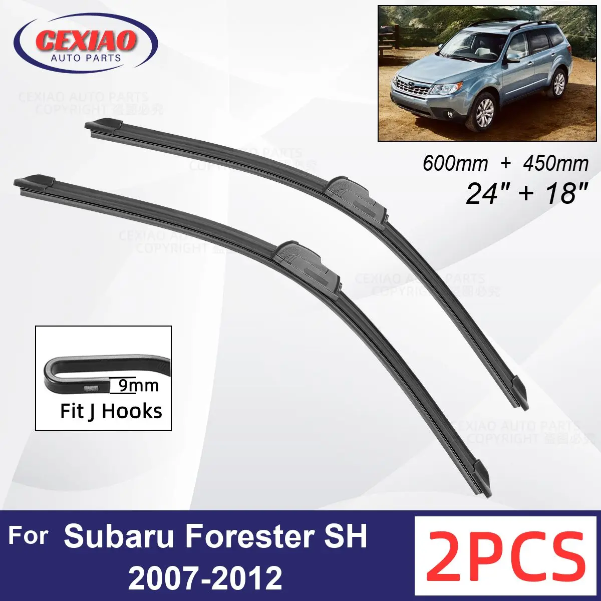 Автомобильный стеклоочиститель для Subaru Forester SH 2007-2012, мягкие резиновые стеклоочистители для лобового стекла автомобиля, 24 дюйма + 18 дюймов, 600 мм, 450 мм
Автомобильный стеклоочиститель для Subaru Forester SH 2007-2012, мягкие резиновые стеклоочистители для лобового стекла автомобиля, 24 дюйма + 18 дюймов, 600 мм, 450 мм