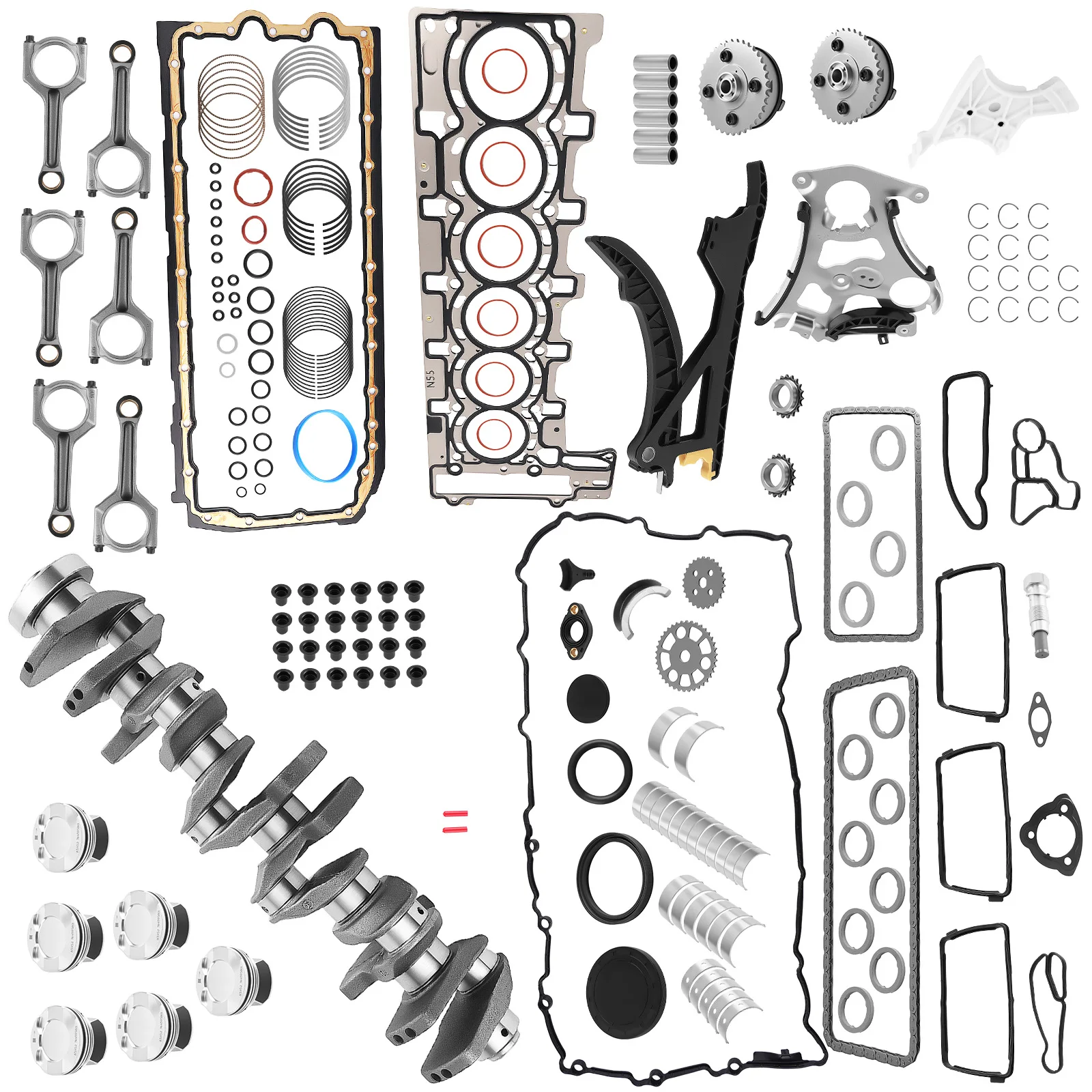 Suitable for Bmw N55 3.0L Engine Overhaul Rebuild Kit, Crankshaft and 6 Connecting Rods
Suitable for Bmw N55 3.0L Engine Overhaul Rebuild Kit, Crankshaft and 6 Connecting Rods