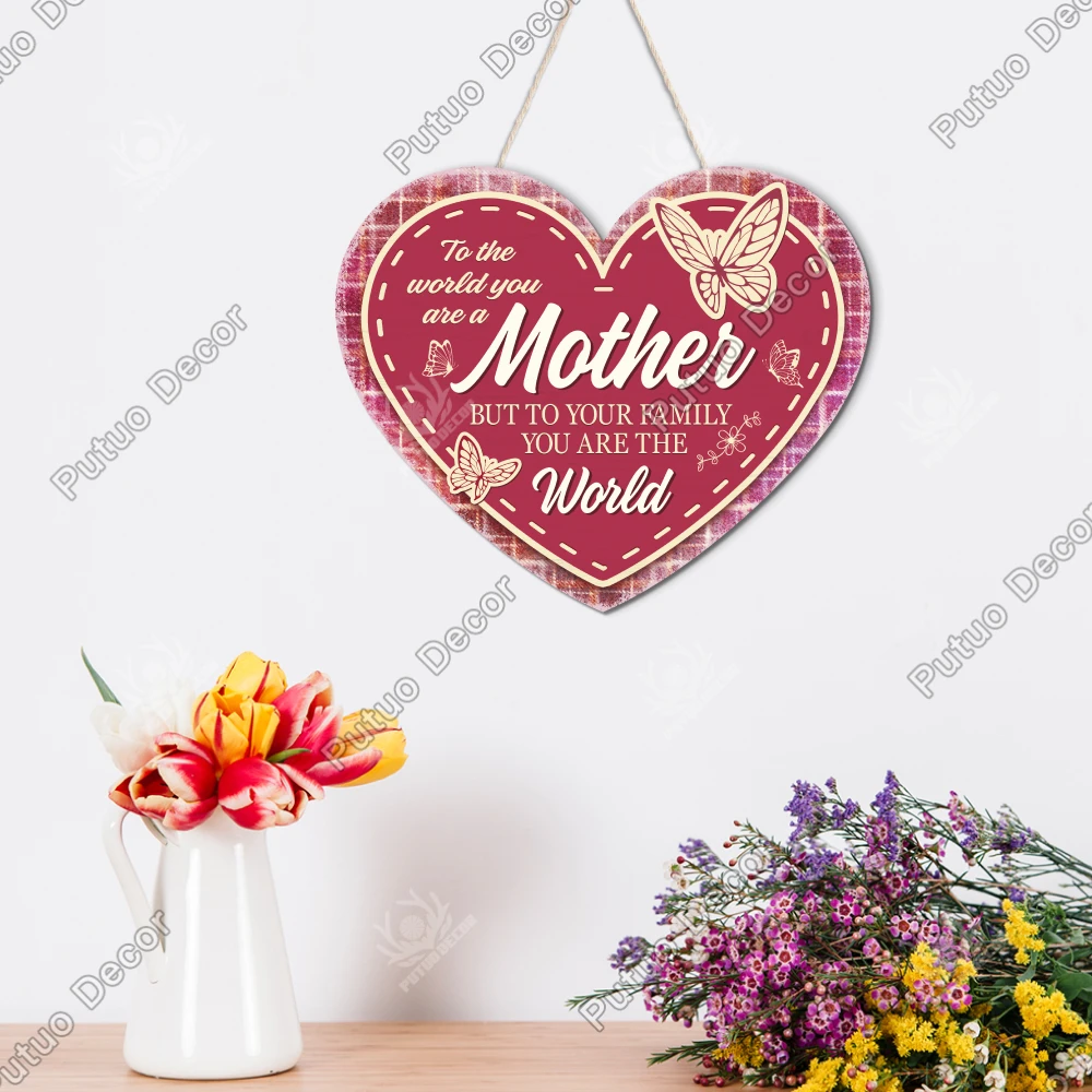 Putuo Decor 1pc Heart Wooden Hanging Sign Decor, Wall Art Decoration for Home Farmhouse Living Room, Mother's Day Gifts
Putuo Decor 1pc Heart Wooden Hanging Sign Decor, Wall Art Decoration for Home Farmhouse Living Room, Mother's Day Gifts