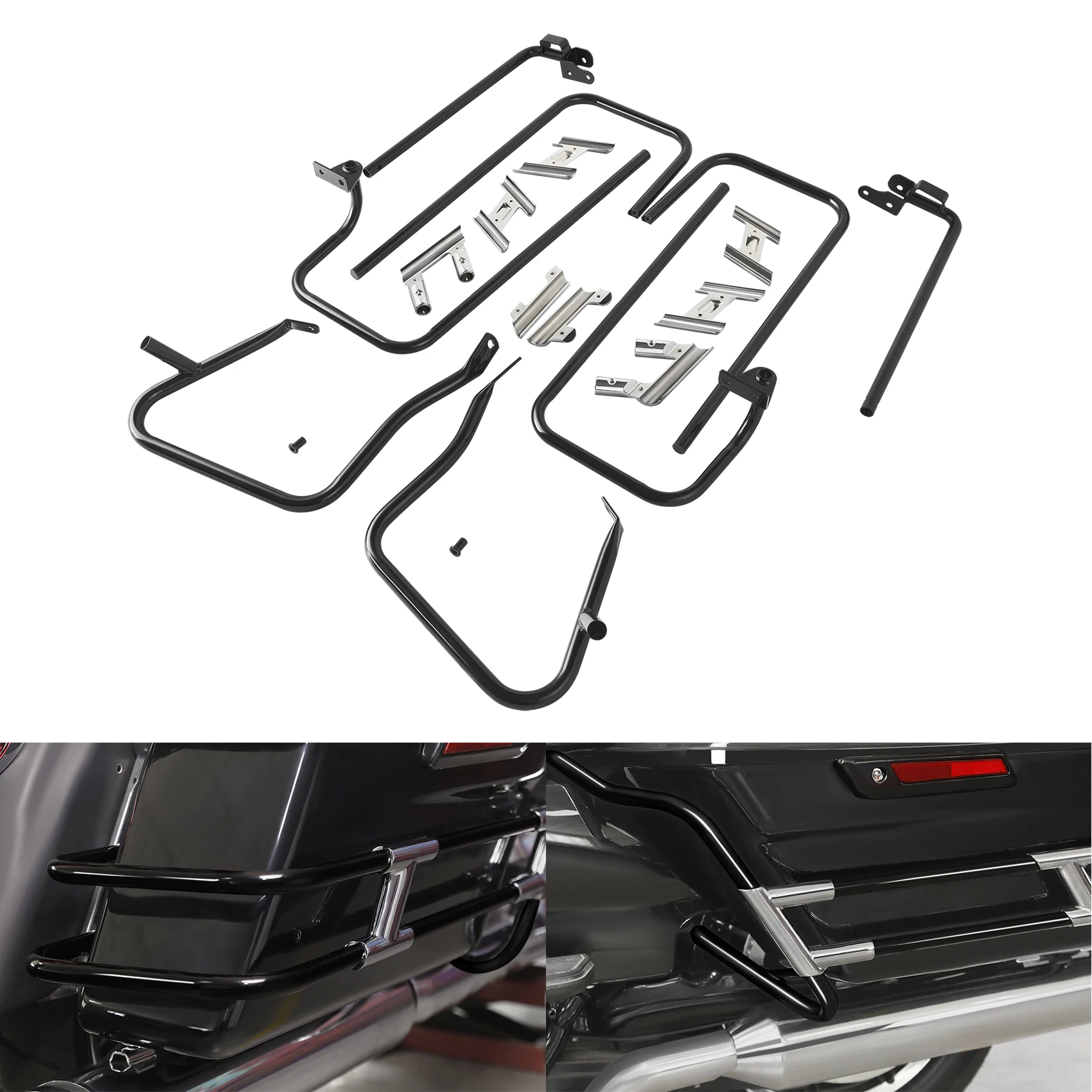 Motorcycle Saddlebag Bracket Guard Set Support Bar For Harley Touring Electra Glide Street Glide 2014-2023 2015 2016 2017 2018
Motorcycle Saddlebag Bracket Guard Set Support Bar For Harley Touring Electra Glide Street Glide 2014-2023 2015 2016 2017 2018