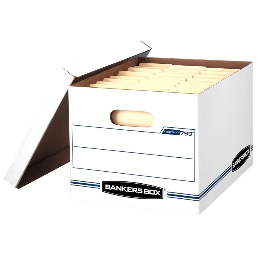 Basic Duty Letter Legal File Storage Box with Lids 10 Pack White Corrugate Cardboard
Basic Duty Letter Legal File Storage Box with Lids 10 Pack White Corrugate Cardboard