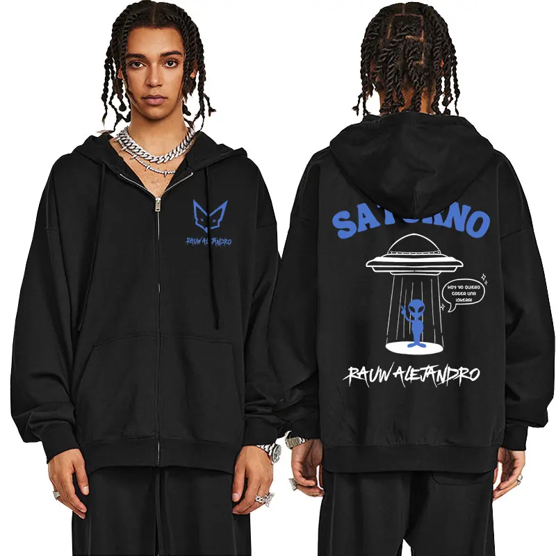 Rapper Rauw Alejandro Saturno World Tour Graphic Zipper Hoodie Men Hip Hop Fashion Zip Up Jacket Men's Oversized Zip Up Hoodies
Rapper Rauw Alejandro Saturno World Tour Graphic Zipper Hoodie Men Hip Hop Fashion Zip Up Jacket Men's Oversized Zip Up Hoodies