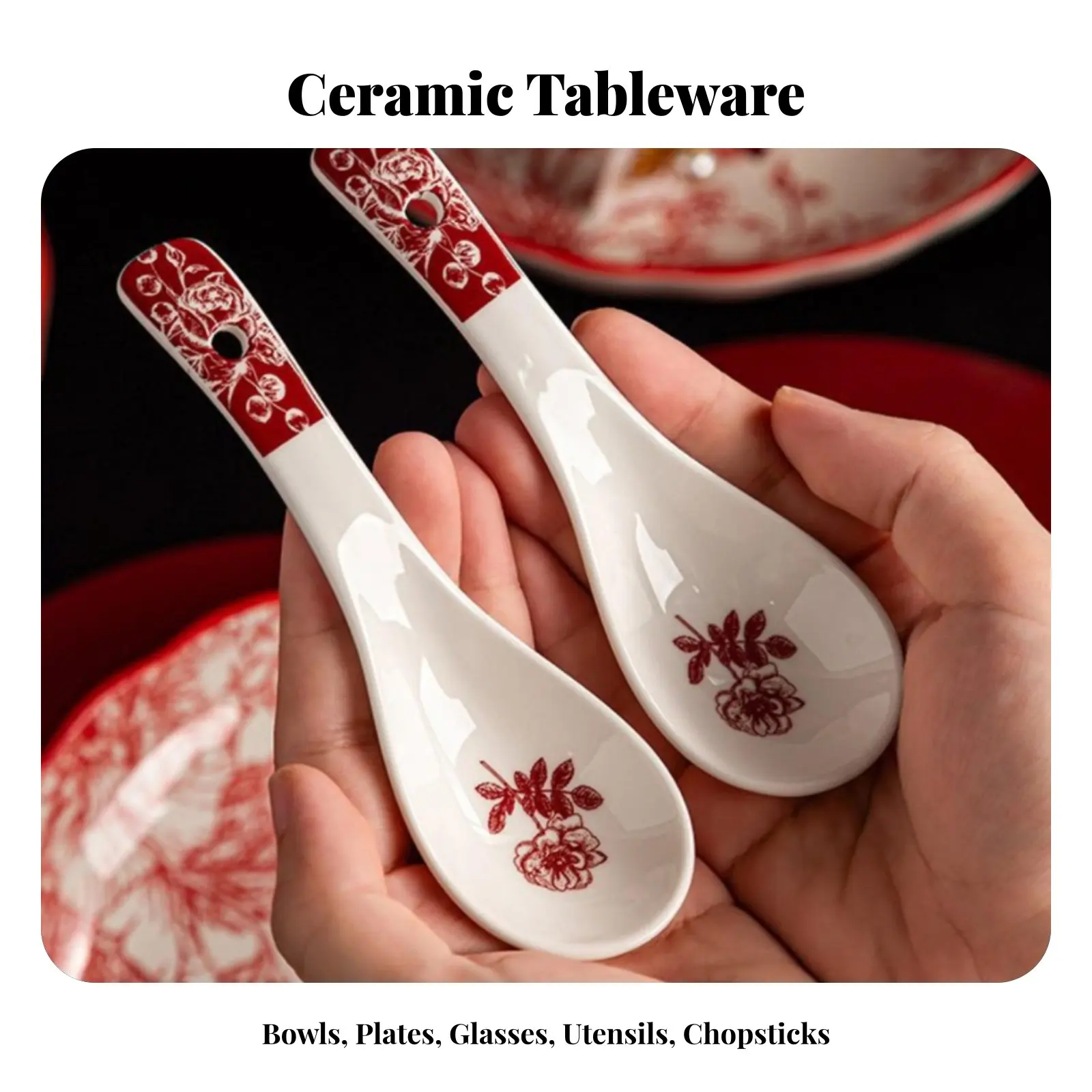 Wedding Gift Tableware Set, Red Ceramic Dinnerware, Chinese Bowls and Plates, Festive Gift for Bride, Housewarming, Complete Set
Wedding Gift Tableware Set, Red Ceramic Dinnerware, Chinese Bowls and Plates, Festive Gift for Bride, Housewarming, Complete Set