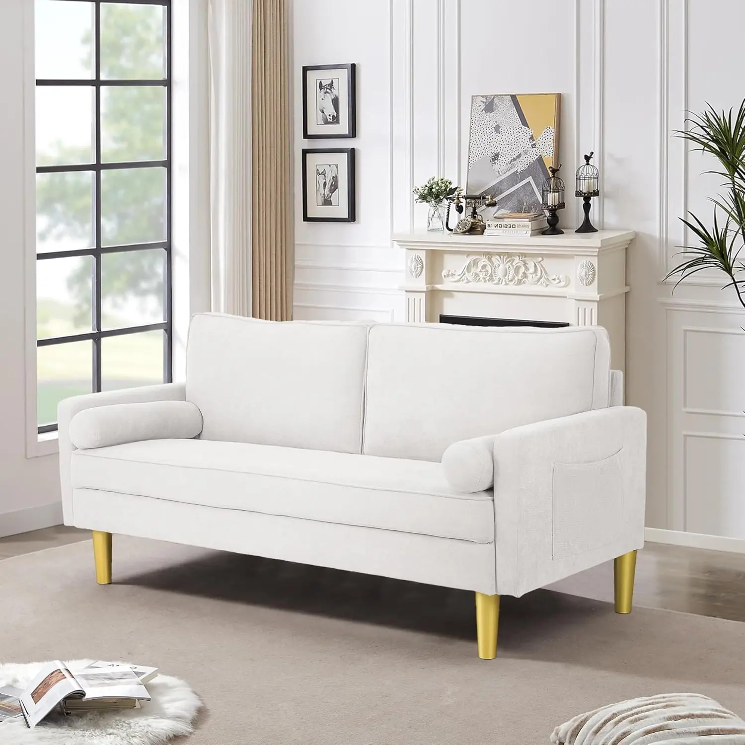 Бежевый двухместный диван, 2-местный диван для спальни, современный декор середины века, офисные диваны с боковыми карманами и кружными сиденьями
Бежевый двухместный диван, 2-местный диван для спальни, современный декор середины века, офисные диваны с боковыми карманами и кружными сиденьями