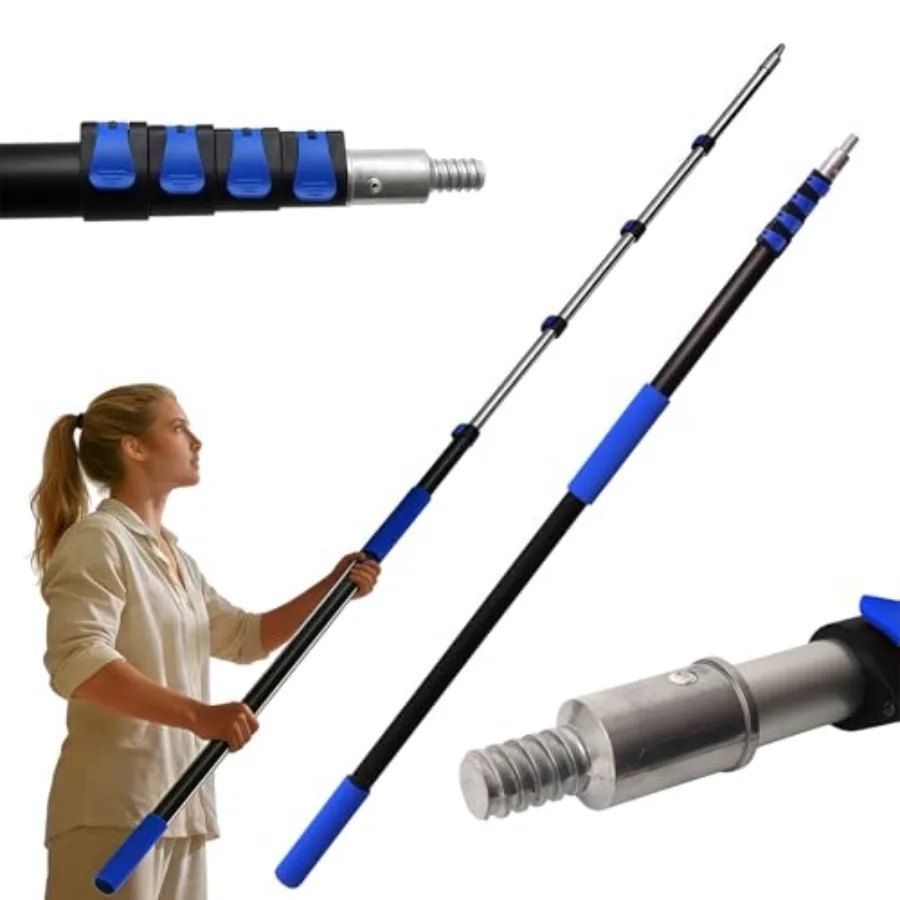 3-12FT Telescoping Pole Multi-Purpose Extension Pole with Easy Flip Lock Universal Twist-on Metal Tip Lightweight Sturdy Alumin
3-12FT Telescoping Pole Multi-Purpose Extension Pole with Easy Flip Lock Universal Twist-on Metal Tip Lightweight Sturdy Alumin