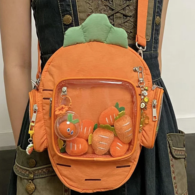 Creative Tomato & Carrot Plush Backpack Cartoon Shoulder Bag Multi-Layer Soft Crossbody Kawaii Vegetable Shape Campus Daypack
Creative Tomato & Carrot Plush Backpack Cartoon Shoulder Bag Multi-Layer Soft Crossbody Kawaii Vegetable Shape Campus Daypack