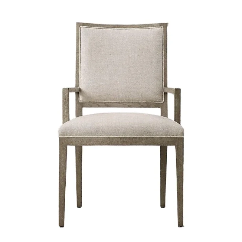French Country Retro Furniture American Classical Linen Dining Chair Italian Modern Simple 
French Country Retro Furniture American Classical Linen Dining Chair Italian Modern Simple