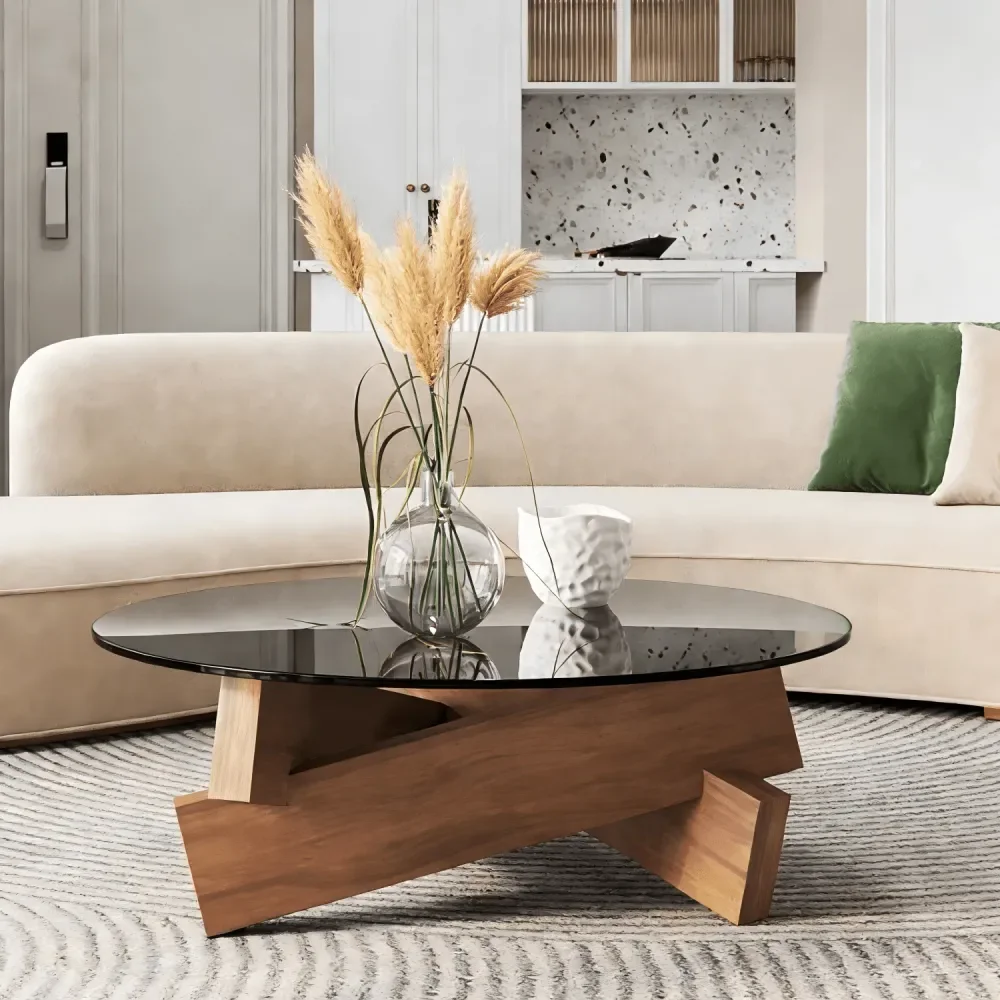 Tables For Living RoomTriangle Glass Coffee Table With Irregular Wooden Base End Table,MidCentury Modern Abstract End Table,For
Tables For Living RoomTriangle Glass Coffee Table With Irregular Wooden Base End Table,MidCentury Modern Abstract End Table,For