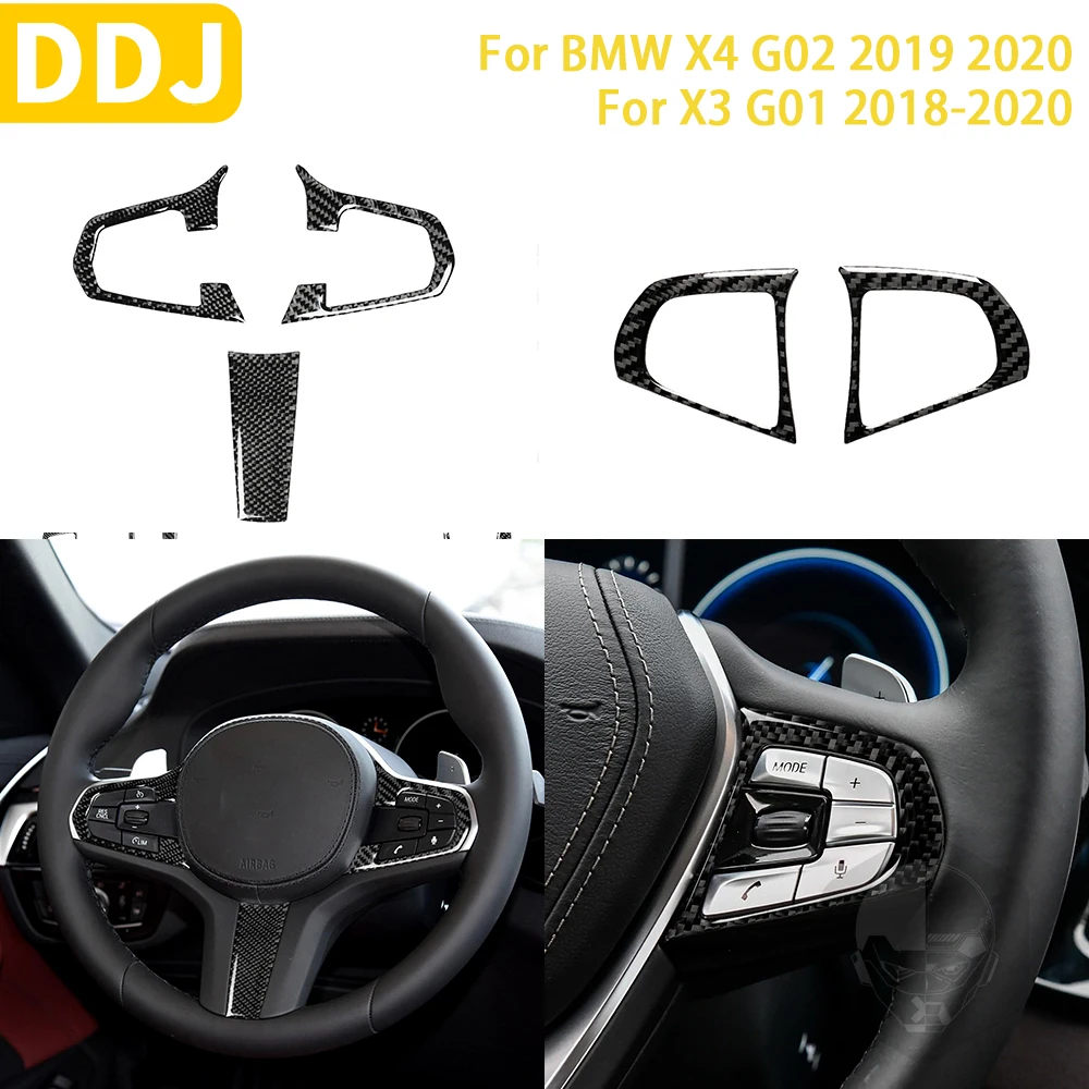 For BMW X4 G02 2019 2020 X3 G01 2018-2020 Accessories Carbon Fiber Interior Steering Wheel Panel Trim Sticker Decoration
For BMW X4 G02 2019 2020 X3 G01 2018-2020 Accessories Carbon Fiber Interior Steering Wheel Panel Trim Sticker Decoration