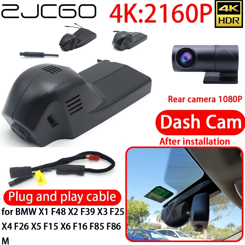 ZJCGO 4K Car DVR Dash Cam Wifi Front Rear Camera 24h Monitor for BMW X1 F48 X2 F39 X3 F25 X4 F26 X5 F15 X6 F16 F85 F86 M
ZJCGO 4K Car DVR Dash Cam Wifi Front Rear Camera 24h Monitor for BMW X1 F48 X2 F39 X3 F25 X4 F26 X5 F15 X6 F16 F85 F86 M