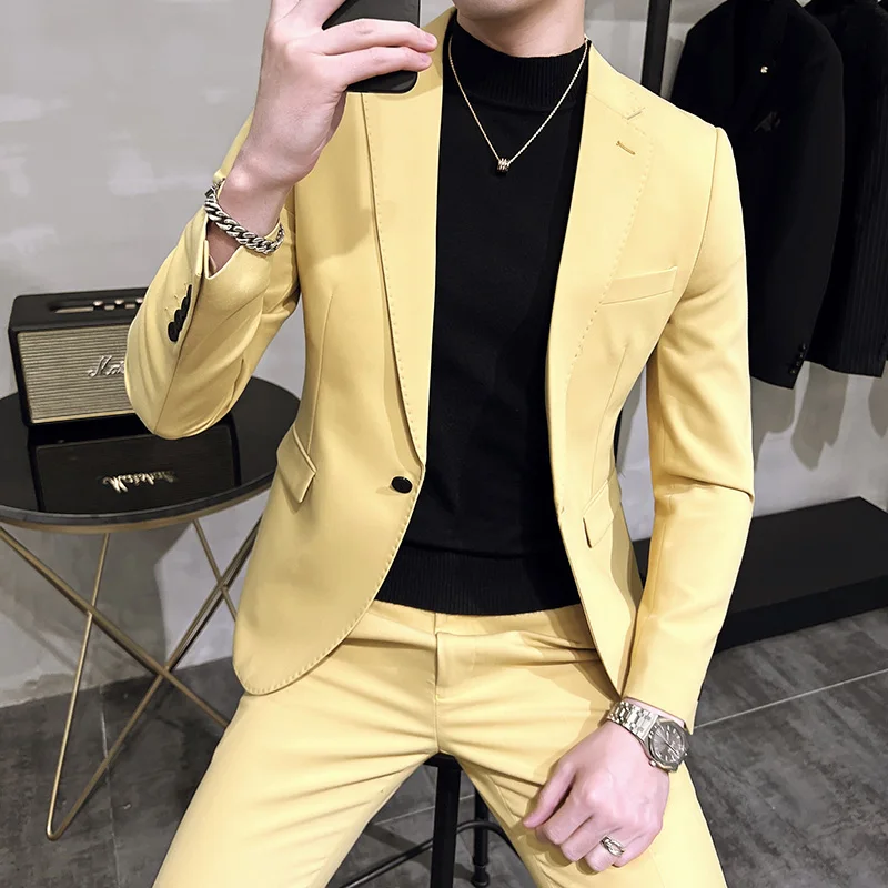 2 Pieces Suits (Blazer Trousers) Men's Casual Business Dress Suits Solid Color Slim Fit Office Work Party Prom Wedding Suits
2 Pieces Suits (Blazer Trousers) Men's Casual Business Dress Suits Solid Color Slim Fit Office Work Party Prom Wedding Suits