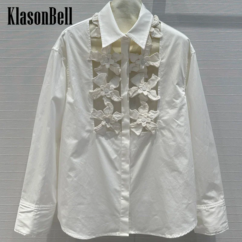 7.11 KlasonBell Women's Elegant Hand Flower Hollow Out White Shirt Temperament Casual Long Sleeve Cotton Blouse
7.11 KlasonBell Women's Elegant Hand Flower Hollow Out White Shirt Temperament Casual Long Sleeve Cotton Blouse