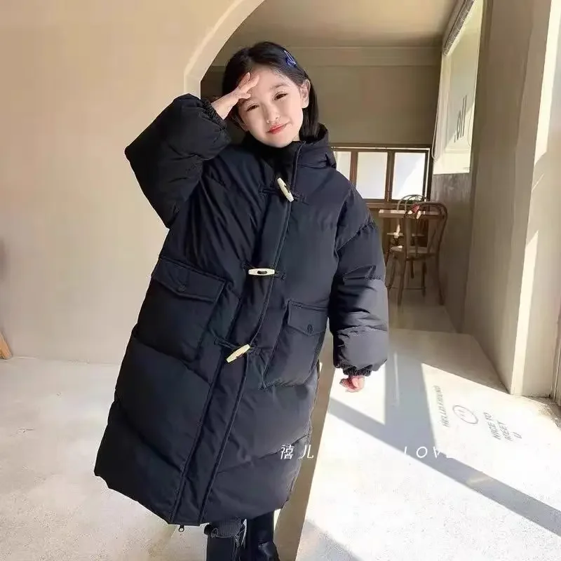 2025 New Girls Long Padded Coat Fashion Knee-Length Winter Jacket for Teens Thickened Solid Color Hooded Outerwear
2025 New Girls Long Padded Coat Fashion Knee-Length Winter Jacket for Teens Thickened Solid Color Hooded Outerwear