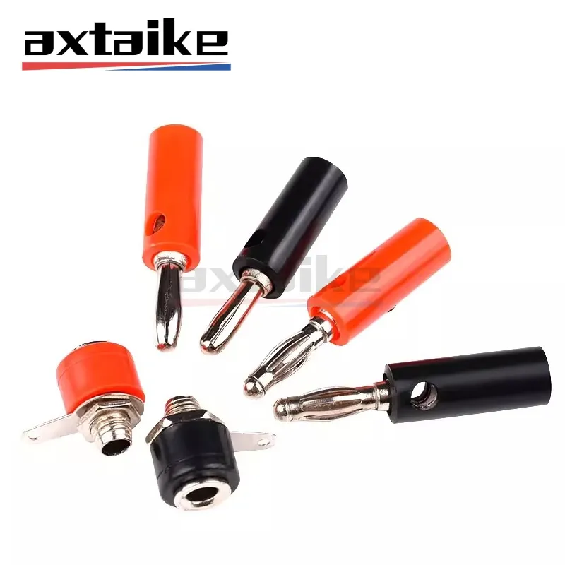 10PCS 4mm Black & Red Wire Audio Speaker Cable Banana Plug Connectors Adapter Binding Post Female Male Socket DIY Connector
10PCS 4mm Black & Red Wire Audio Speaker Cable Banana Plug Connectors Adapter Binding Post Female Male Socket DIY Connector
