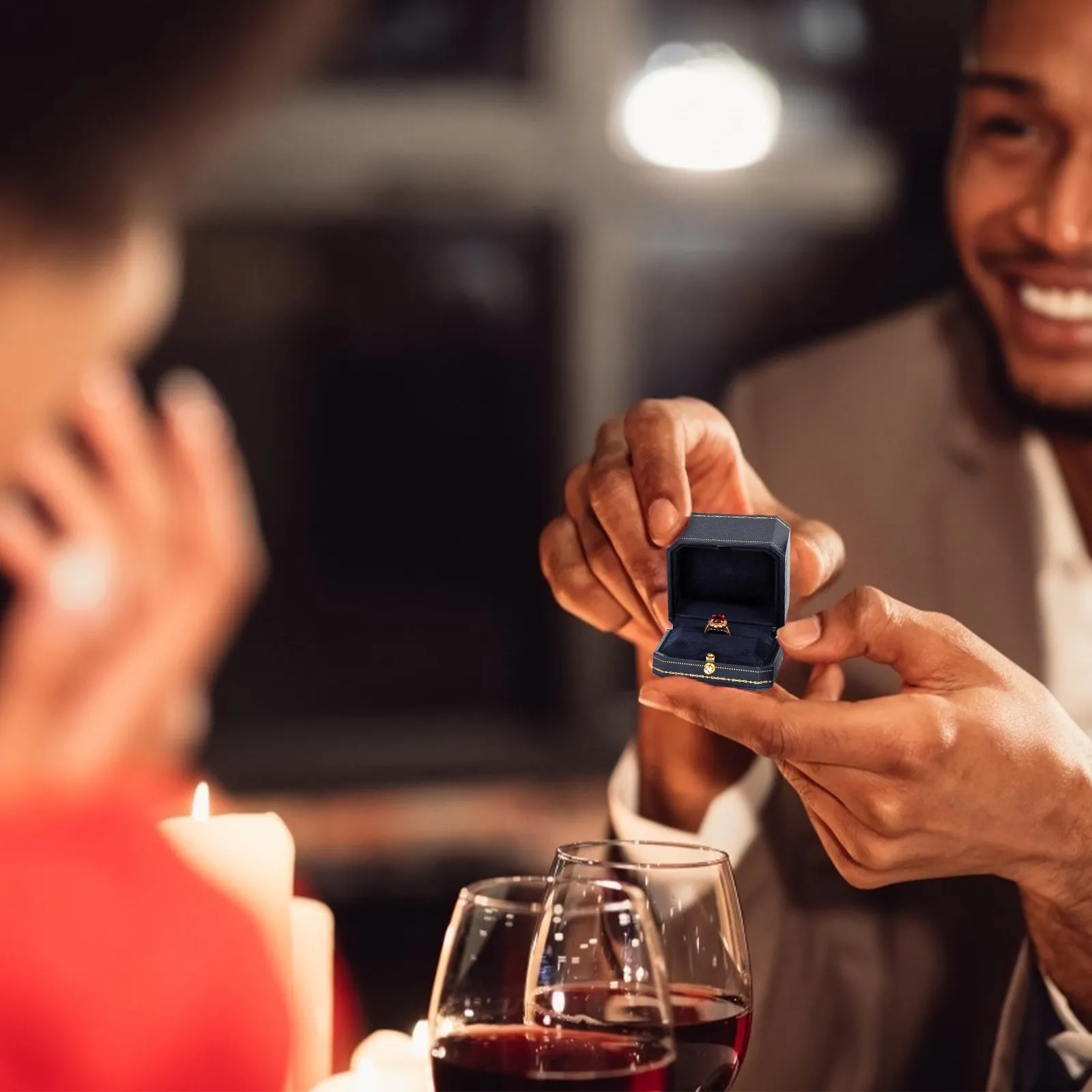 1Pcs Blue Jewelry Box Ring Storage Organizer High Quality Manufacturing Processes Elegant Appearance Jewelry Display Necessity
1Pcs Blue Jewelry Box Ring Storage Organizer High Quality Manufacturing Processes Elegant Appearance Jewelry Display Necessity