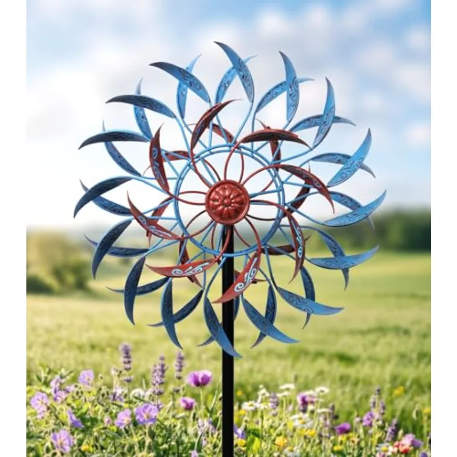 4 Layer Wind Spinner Outdoor Metal 13" Kinetic Wind Spinner for Yard and Garden Decorative Metal Yard Art for Lawn or Patio
4 Layer Wind Spinner Outdoor Metal 13" Kinetic Wind Spinner for Yard and Garden Decorative Metal Yard Art for Lawn or Patio