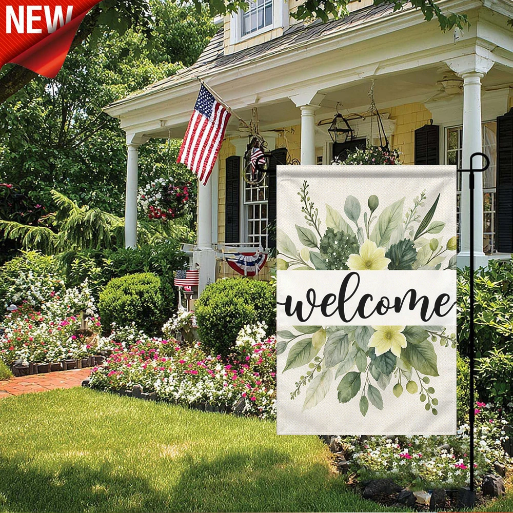 1PC, Welcome Floral Garden Flag Watercolor Greenery Yellow Flower Decorative Outdoor Flag Double Sided Welcome Yard Flag for Spring Summer Farmhouse Patio Lawn Porch Home Decor Seasonal Outdoor Welcome Banner
1PC, Welcome Floral Garden Flag Watercolor Greenery Yellow Flower Decorative Outdoor Flag Double Sided Welcome Yard Flag for Spring Summer Farmhouse Patio Lawn Porch Home Decor Seasonal Outdoor Welcome Banner