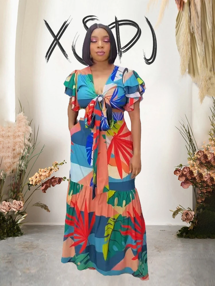 Women Clothing Two Piece Set Korean Style Beach Dress V Neck Vintage Sexy Elegant Skirt and Blouse Set Wholesale Dropshipping
Women Clothing Two Piece Set Korean Style Beach Dress V Neck Vintage Sexy Elegant Skirt and Blouse Set Wholesale Dropshipping