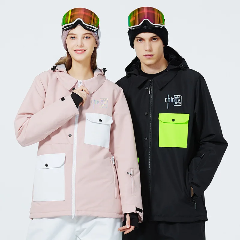 Fashion Winter Men Women Couple Skiwear Windproof Warm Thick Ski Jacket Snowboard Clothing Snow Hooded Jacket
Fashion Winter Men Women Couple Skiwear Windproof Warm Thick Ski Jacket Snowboard Clothing Snow Hooded Jacket