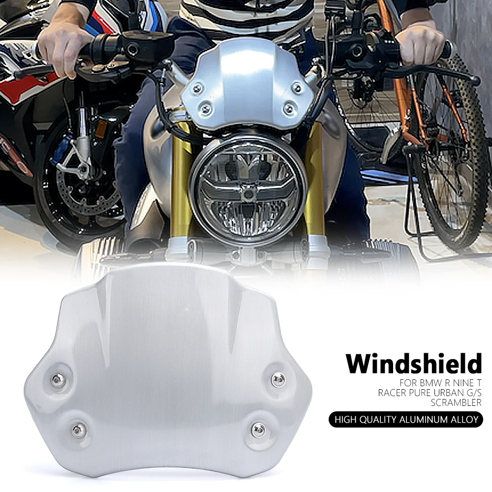 New Motorcycle Windshield Aluminum Wind Deflector Windscreen For BMW R NINE T Racer RNINET R9T Pure Scrambler Rninet Urban G/S
New Motorcycle Windshield Aluminum Wind Deflector Windscreen For BMW R NINE T Racer RNINET R9T Pure Scrambler Rninet Urban G/S