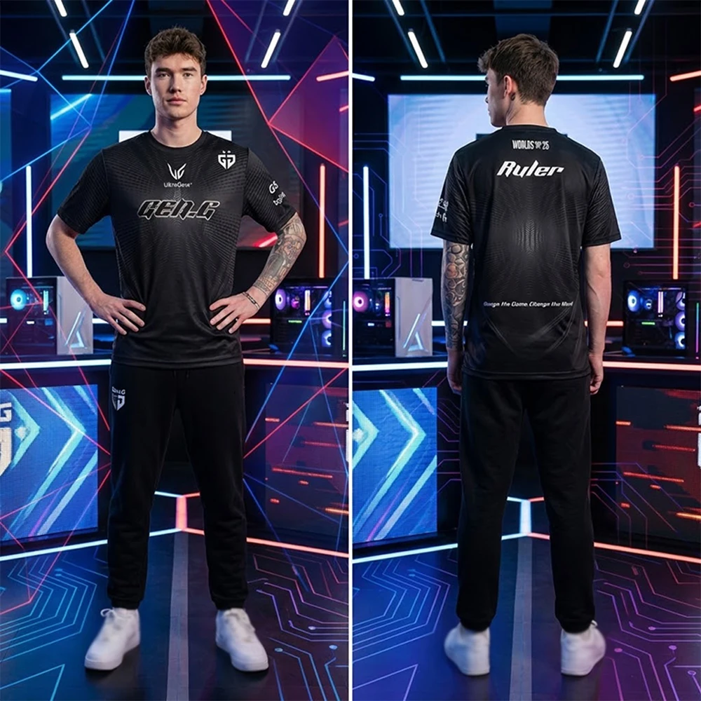 Gen.G Esports Club Team Uniform Summer Gamer RULER Daily Training Breathable Jersey Men's Fan-Made Name-Customizable T-Shirt
Gen.G Esports Club Team Uniform Summer Gamer RULER Daily Training Breathable Jersey Men's Fan-Made Name-Customizable T-Shirt