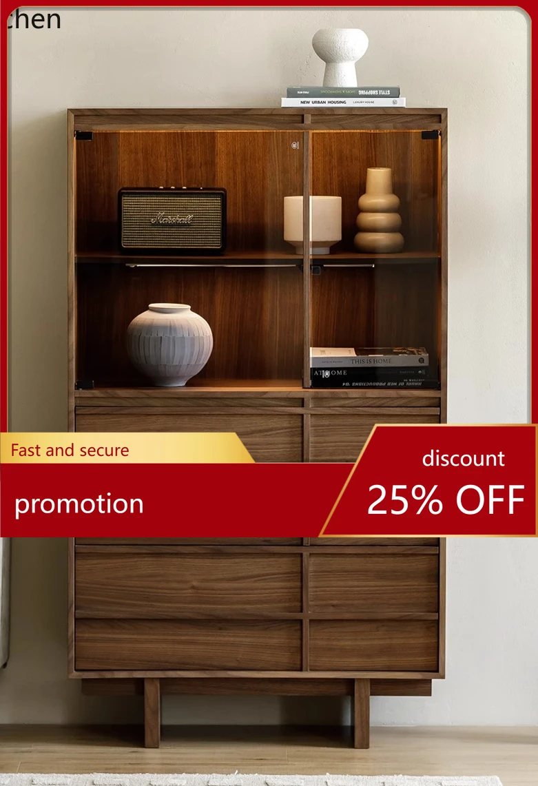 ZML solid wood dining side cabinet glass cabinet with drawers living room display integrated wall vertical cabinet
ZML solid wood dining side cabinet glass cabinet with drawers living room display integrated wall vertical cabinet