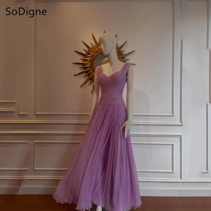 SoDigne Purple Pleat Evening Dresses Spaghetti Strap SweetHeart Dress Floor-Length Wedding Guest Prom Party Gown 2025 Customized
SoDigne Purple Pleat Evening Dresses Spaghetti Strap SweetHeart Dress Floor-Length Wedding Guest Prom Party Gown 2025 Customized