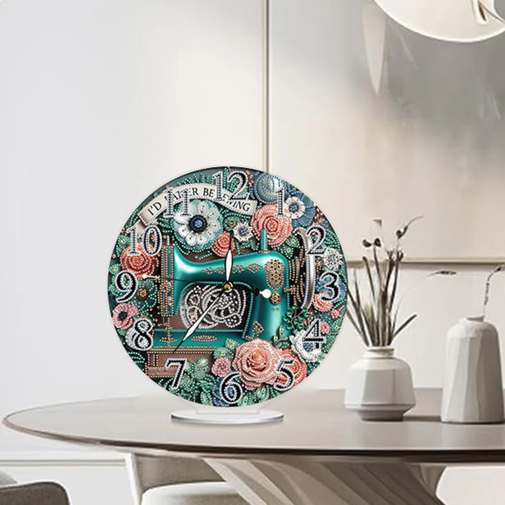 Sewing Machine 2D Flat Acrylic DIY Diamond Painting Clock Kit Diamond Art Clock
Sewing Machine 2D Flat Acrylic DIY Diamond Painting Clock Kit Diamond Art Clock