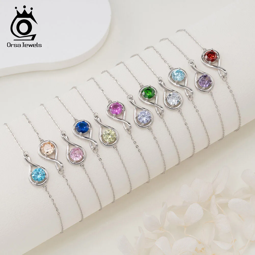 ORSA JEWELS 925 Sterling Silver Chain Colorful Zircon Bracelet For Women Girls Charm Bangle Summer Beach Jewelry Gifts SB170
ORSA JEWELS 925 Sterling Silver Chain Colorful Zircon Bracelet For Women Girls Charm Bangle Summer Beach Jewelry Gifts SB170