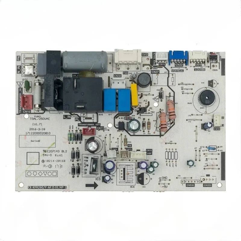 Used For Midea Air Conditioner Indoor Unit Control Board CE-KFR26G/Y-AF.D.01.NP-1 Circuit PCB 17122000020810 Conditioning Parts
Used For Midea Air Conditioner Indoor Unit Control Board CE-KFR26G/Y-AF.D.01.NP-1 Circuit PCB 17122000020810 Conditioning Parts