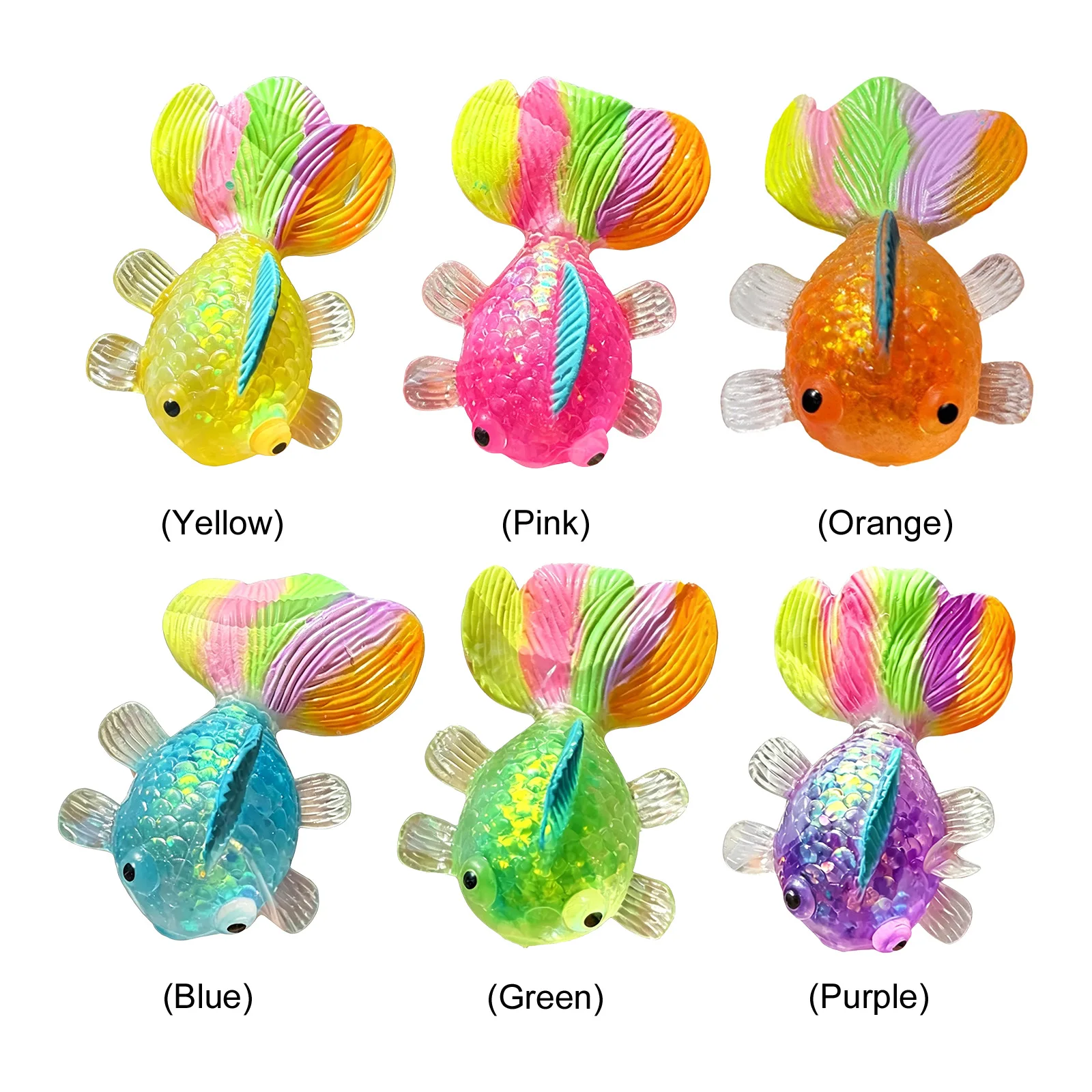 Kawaii Goldfish Squeeze Fidget Toy Reusable Creative Gel Sensory Fidget Toys Big Colored Tail Fish Stress Ball for Desk Decor
Kawaii Goldfish Squeeze Fidget Toy Reusable Creative Gel Sensory Fidget Toys Big Colored Tail Fish Stress Ball for Desk Decor