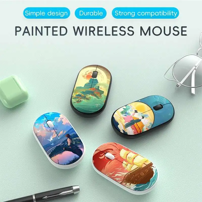 New 2.4G Wireless Silent Mouse With Anime And Painted Patterns Ergonomic Design Mouse Portable Optical Office And Home Mouse
New 2.4G Wireless Silent Mouse With Anime And Painted Patterns Ergonomic Design Mouse Portable Optical Office And Home Mouse