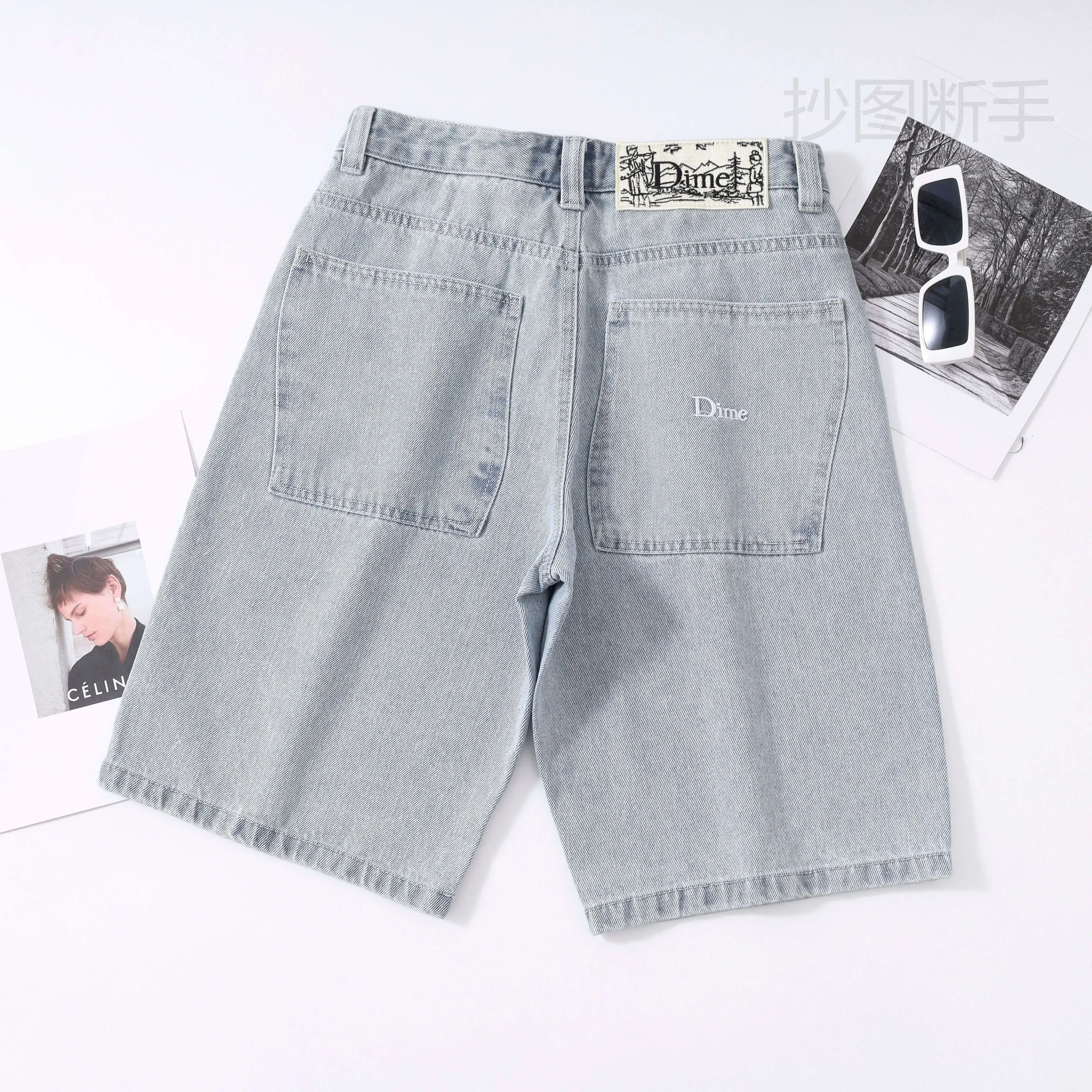 Y2K Traf Dime Men's Short Skating Shoes Loose Short Embroidered Denim Simple Corners Men's Jeans Inkless Hot Pants Men's Jeans
Y2K Traf Dime Men's Short Skating Shoes Loose Short Embroidered Denim Simple Corners Men's Jeans Inkless Hot Pants Men's Jeans