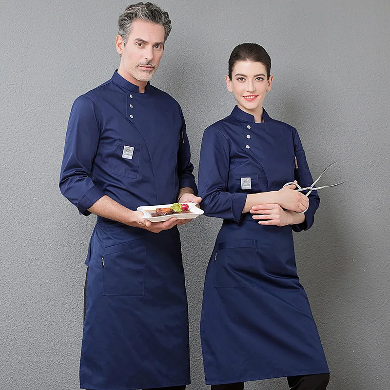 Long Sleeve Chef Uniform Men and Women Hotel Canteen Overalls Cake Baker Kitchen Jacket and Apron
Long Sleeve Chef Uniform Men and Women Hotel Canteen Overalls Cake Baker Kitchen Jacket and Apron