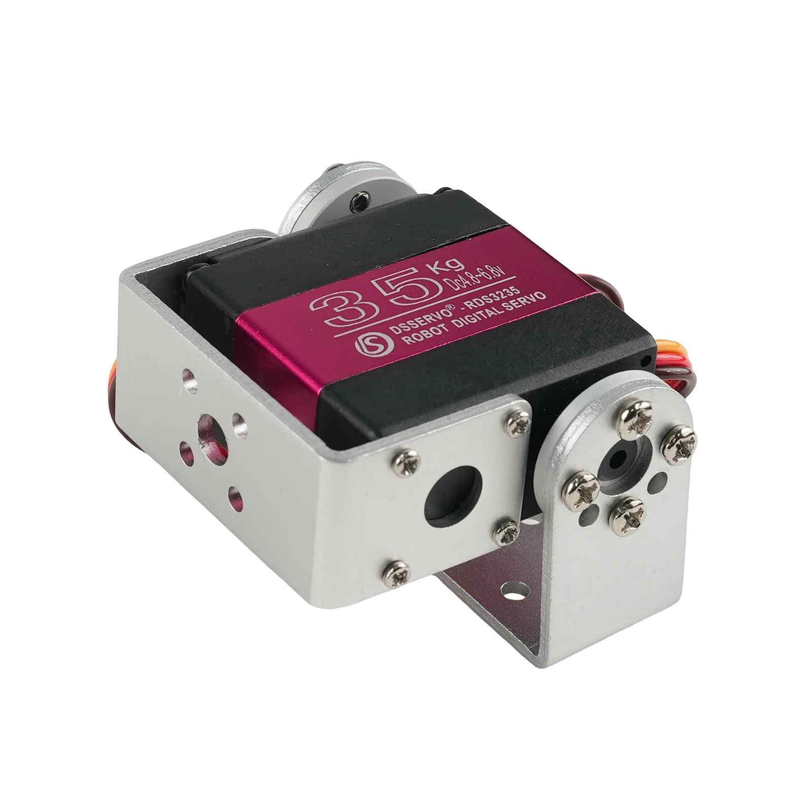 Dual-Axis RDS3235 35KG High Torque Digital Servo Metal Gear 4.8-6.8V 180/270° Angle Controllable 360° Rotation for Robotic Arm
Dual-Axis RDS3235 35KG High Torque Digital Servo Metal Gear 4.8-6.8V 180/270° Angle Controllable 360° Rotation for Robotic Arm