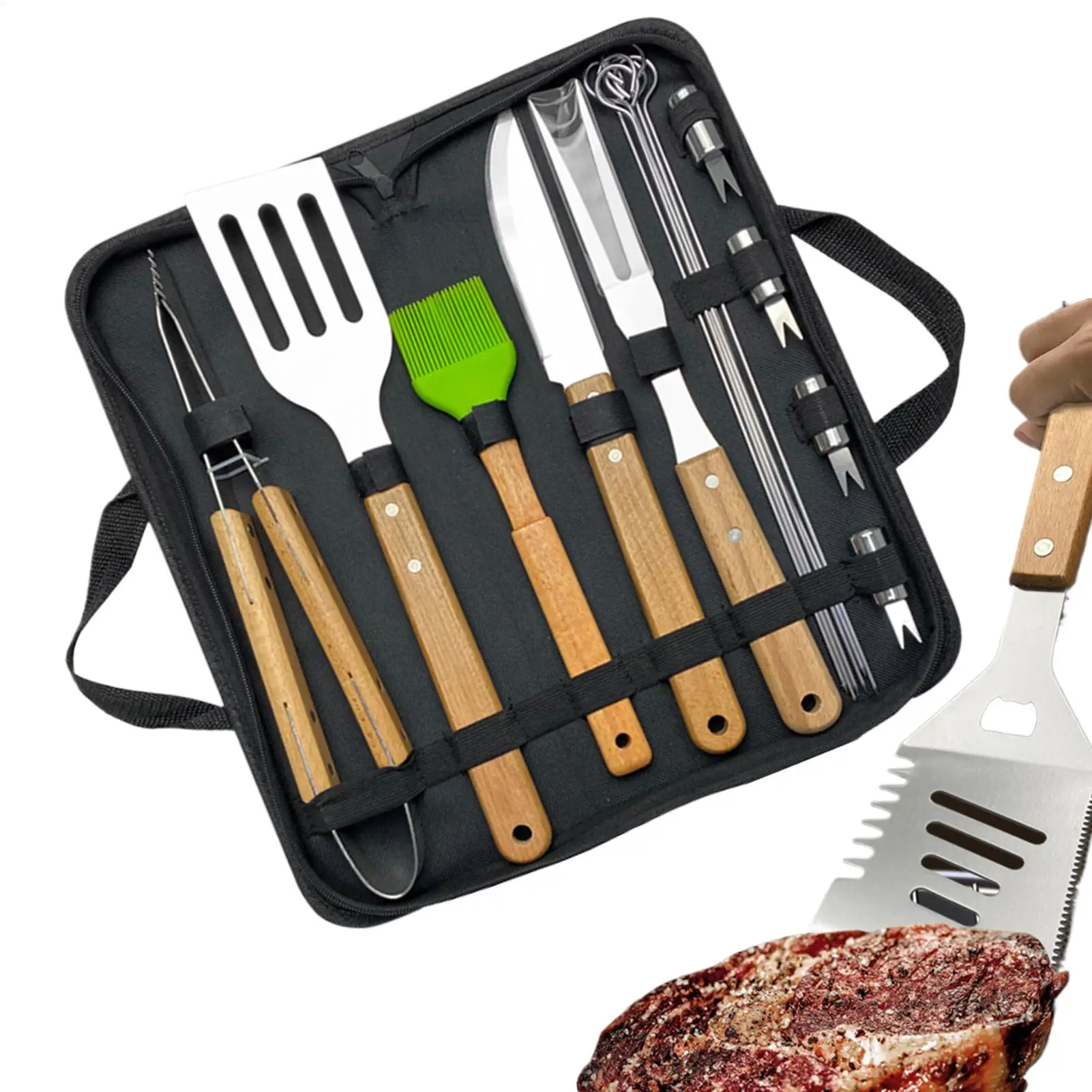 Barbecue Tool Sets BBQ Grill Accessories Set Stainless Steel Spatula Brush Supplies Cooking Accessories Outdoor Equipment For
Barbecue Tool Sets BBQ Grill Accessories Set Stainless Steel Spatula Brush Supplies Cooking Accessories Outdoor Equipment For