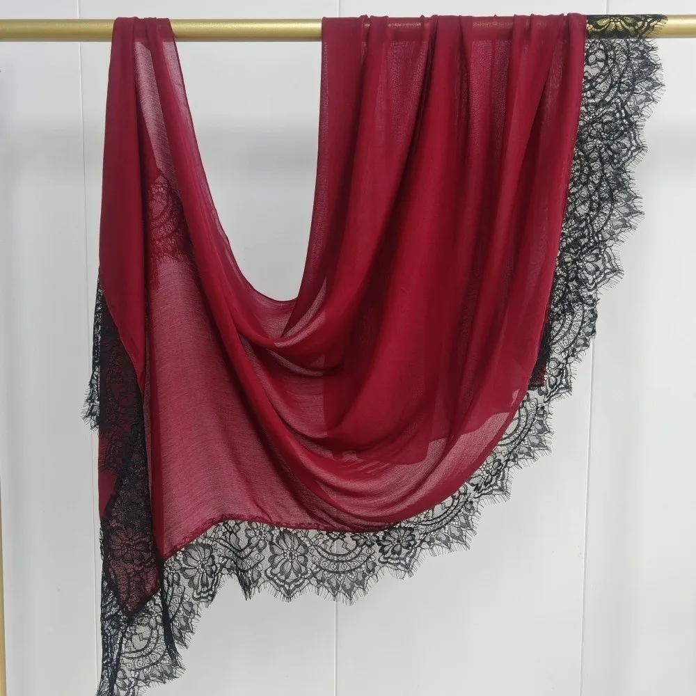 Fashion Sunscreen Lace Edge Headscarf Long Solid Color Hijab Scarf Turban Cotton Thin Large Shawl Vacation
Fashion Sunscreen Lace Edge Headscarf Long Solid Color Hijab Scarf Turban Cotton Thin Large Shawl Vacation