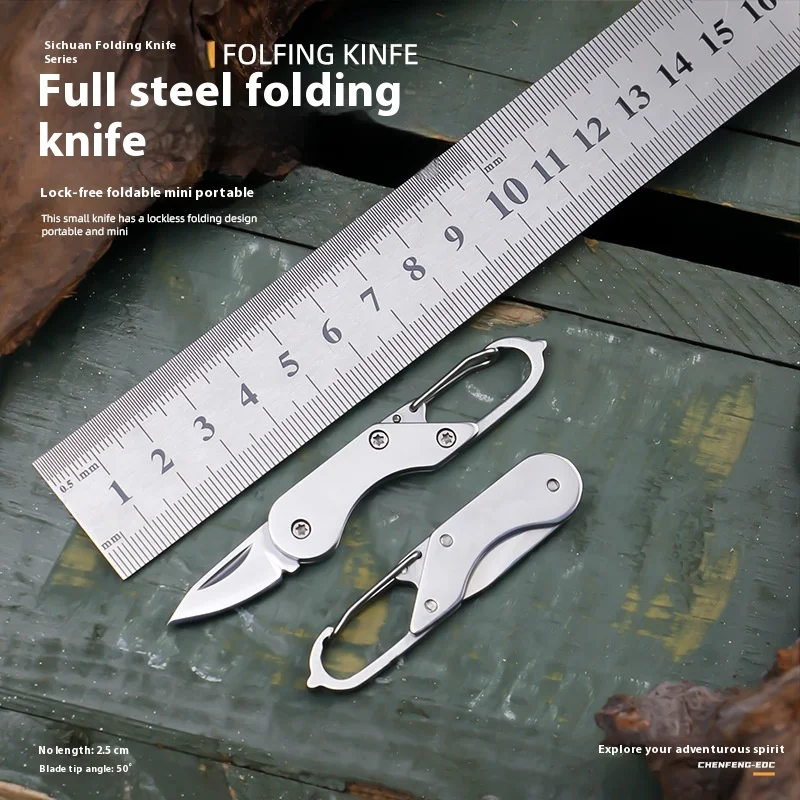 Stainless Steel Folding Knife Lockless Knife Mini Portable Keychain Fruit Cutter Outdoor Tools for Camp Mountaineering
Stainless Steel Folding Knife Lockless Knife Mini Portable Keychain Fruit Cutter Outdoor Tools for Camp Mountaineering