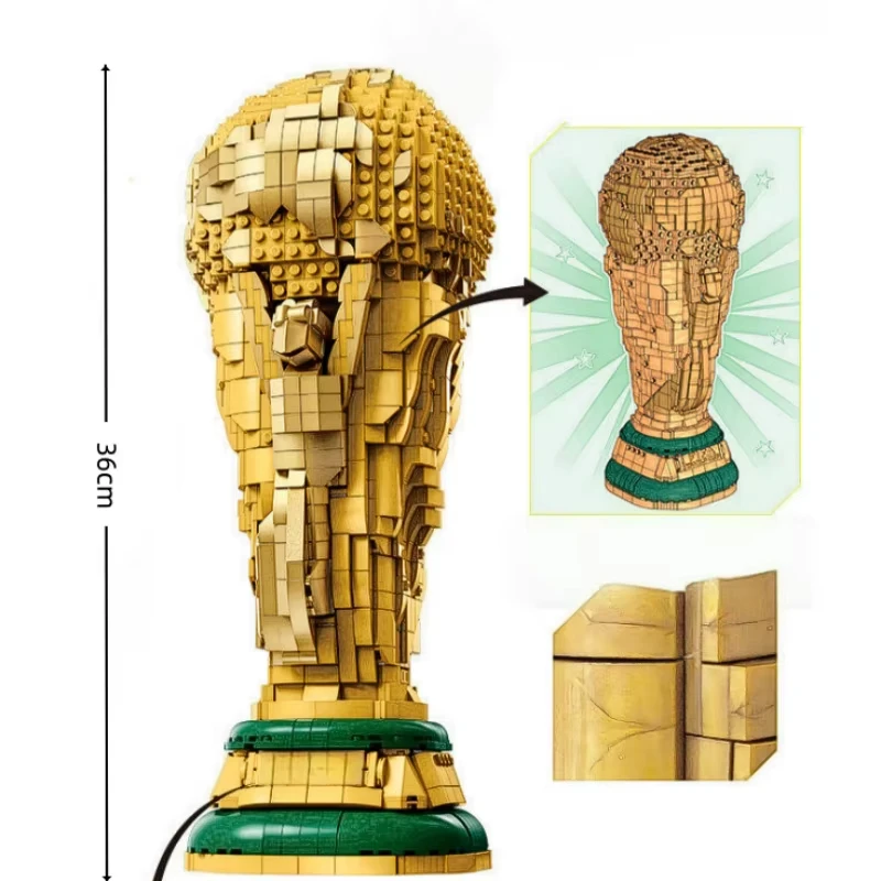 New World Soccer Football Trophy Building Block DIY Sports Model Desktop Decoration Construction Toy Educational Gift
New World Soccer Football Trophy Building Block DIY Sports Model Desktop Decoration Construction Toy Educational Gift