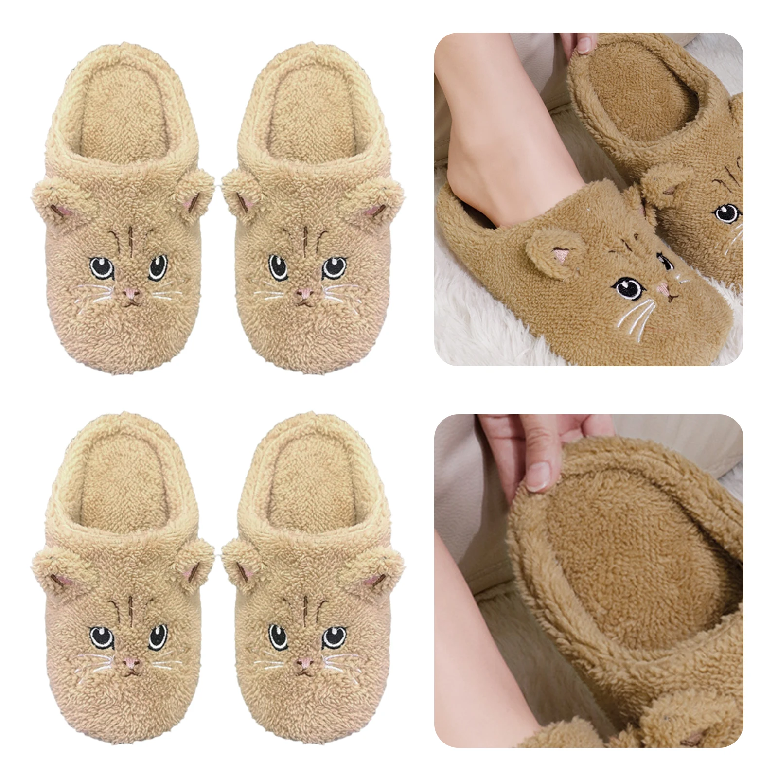 Теплые домашние тапочки-котики с мехом, нескользящие, удобные, утолщенные, теплые, без застежек, подарок для друзей
Теплые домашние тапочки-котики с мехом, нескользящие, удобные, утолщенные, теплые, без застежек, подарок для друзей