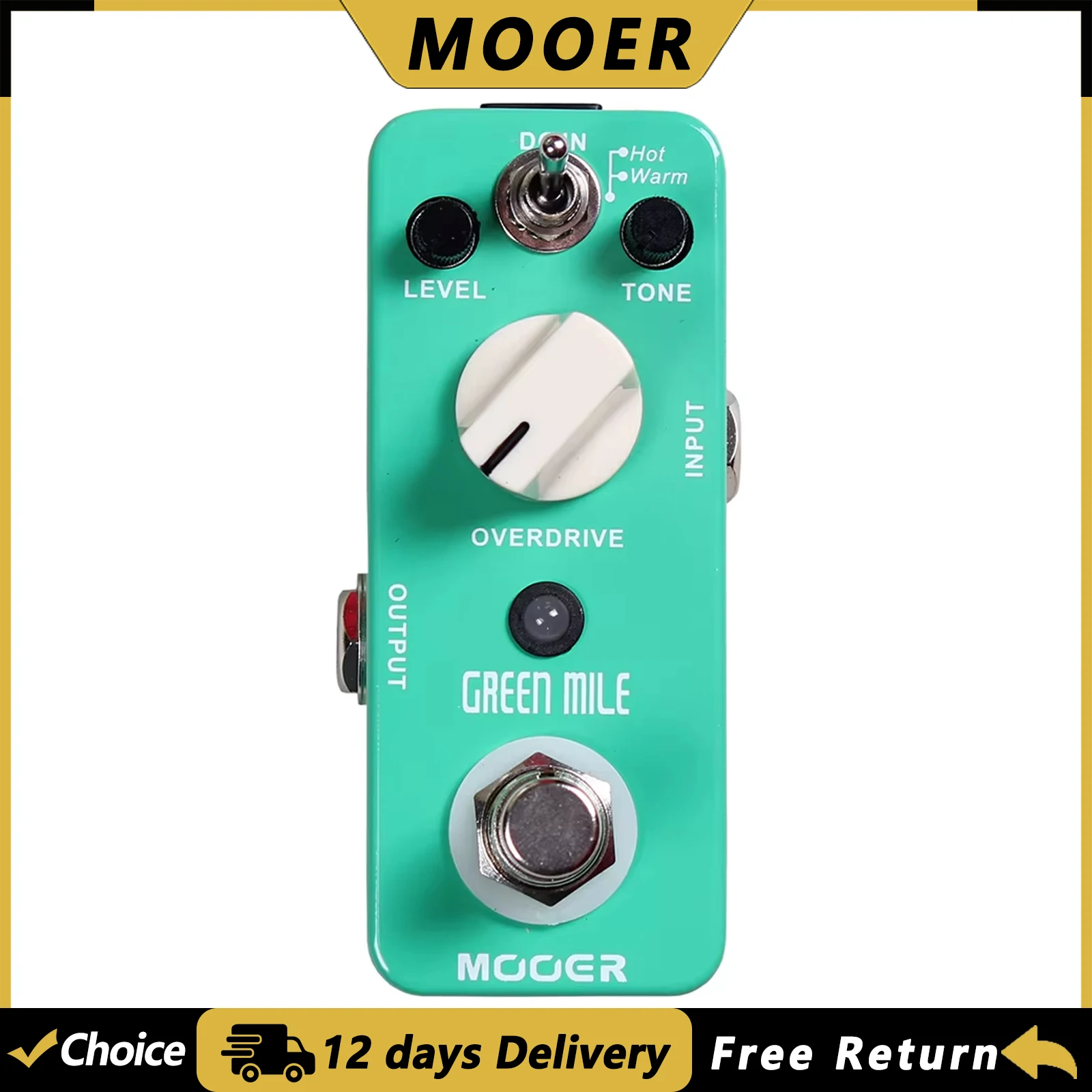 MOOER Green Mile Guitar Overdrive Effect Pedal 2 Working Modes Warm/Hot Pedal True Bypass Electric Guitar Parts & Accessories
MOOER Green Mile Guitar Overdrive Effect Pedal 2 Working Modes Warm/Hot Pedal True Bypass Electric Guitar Parts & Accessories
